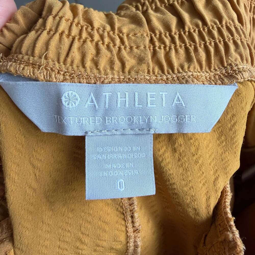 Athleta Textured Brooklyn Joggers Mustard Yellow - Picture 6 of 9